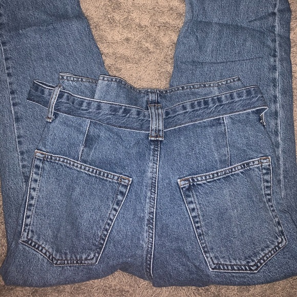 Top shop mom jeans with cute tie & pulled waist - Picture 3 of 4